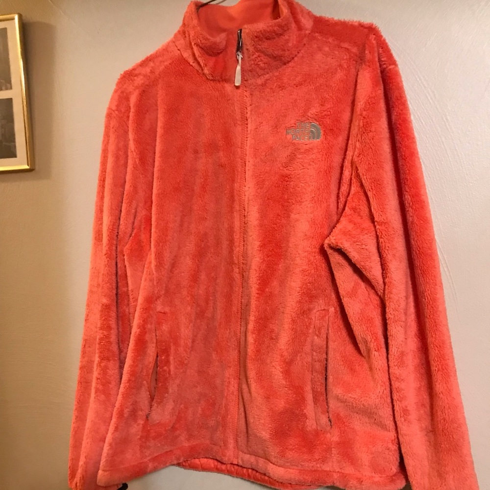Orange north face jacket